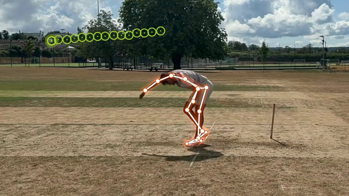 Ball tracked from the hand at release